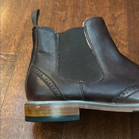 Florsheim Men’s Brown Leather Chelsea Boots, Beautiful Reddish Brown, Size 11.5 main image 5